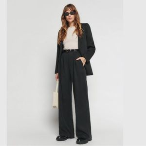 Reformation Mason Black Trousers
